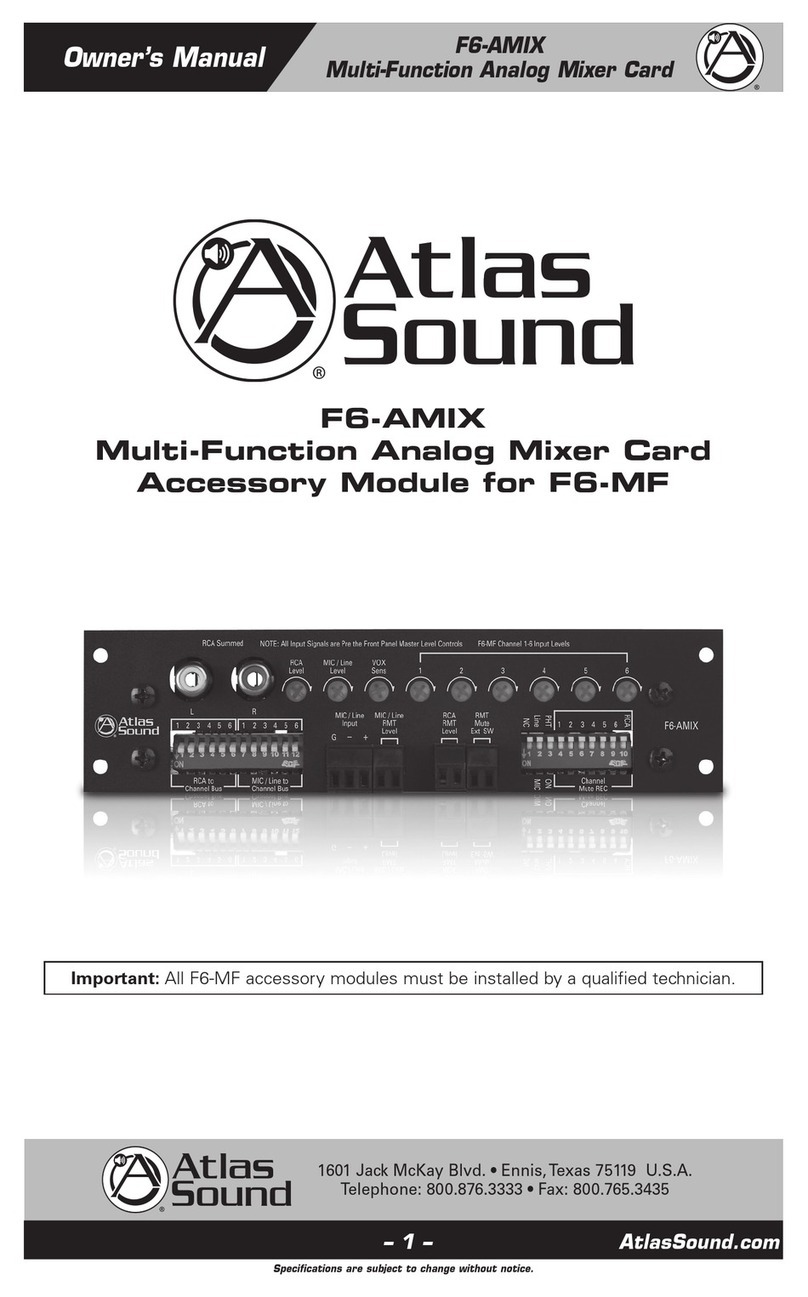 Atlas F6-AMIX owner's manual
