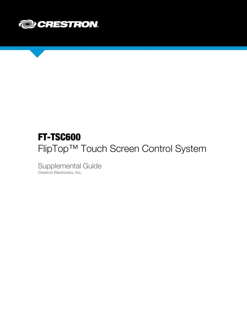 Crestron FT-TSC600 FlipTop Owner's manual