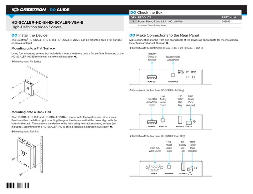 Crestron HD-SCALER-HD-E Dimensional drawing
