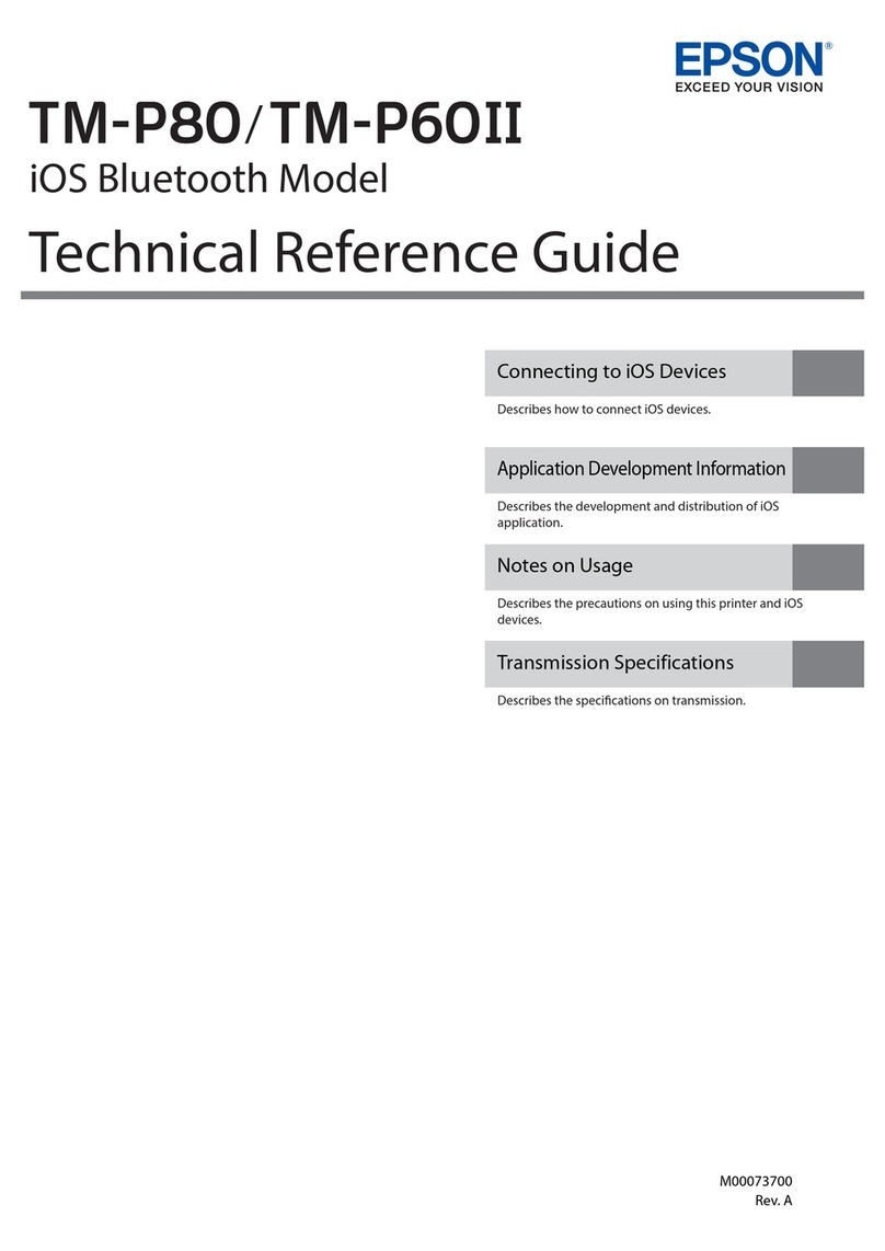 Epson TM-P80 Use and care manual