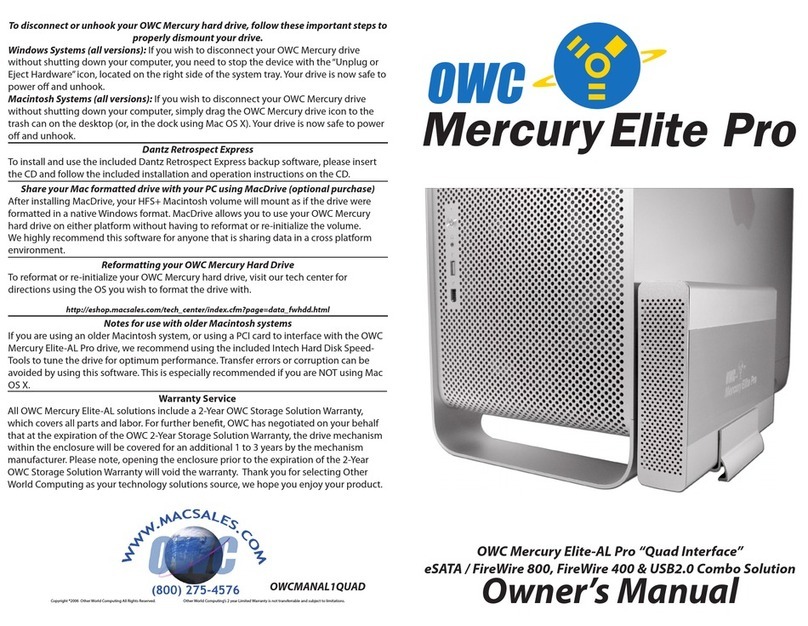 OWC Mercury Elite-AL Pro owner's manual