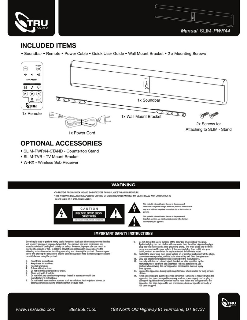 TRU Audio SLIM-PWR-44 User manual