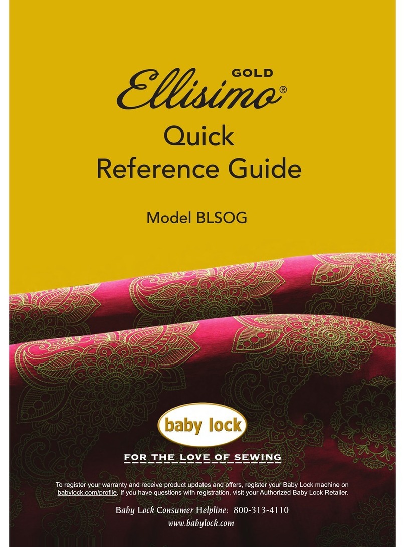 Baby Lock Ellisimo GOLD BLSOG Quick reference guide