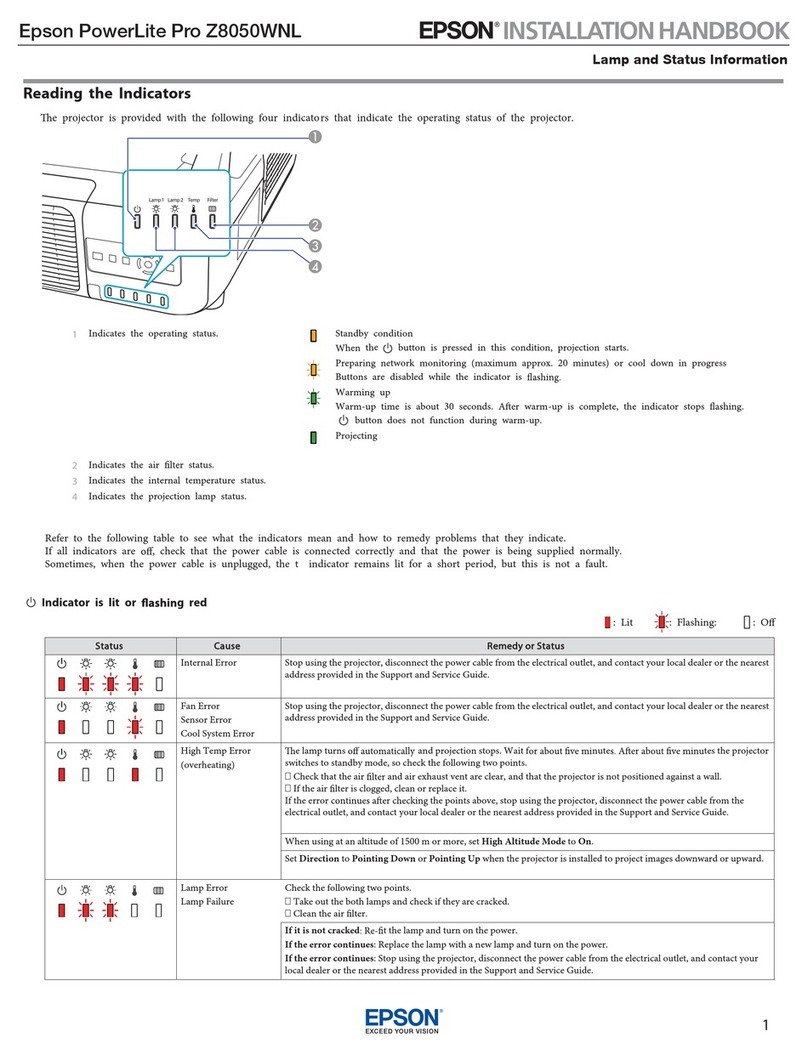 Epson PowerLite Pro Z8050WNL System manual