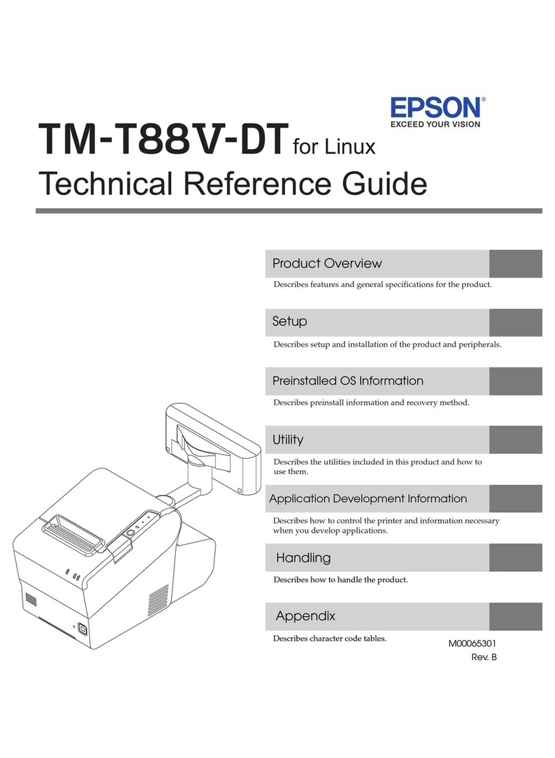 Epson TM-T88V-DT Use and care manual