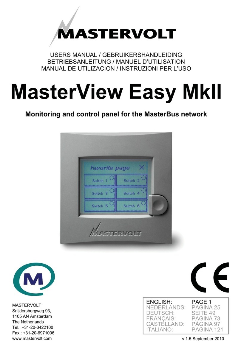 Mastervolt MasterView Easy MkII user manual