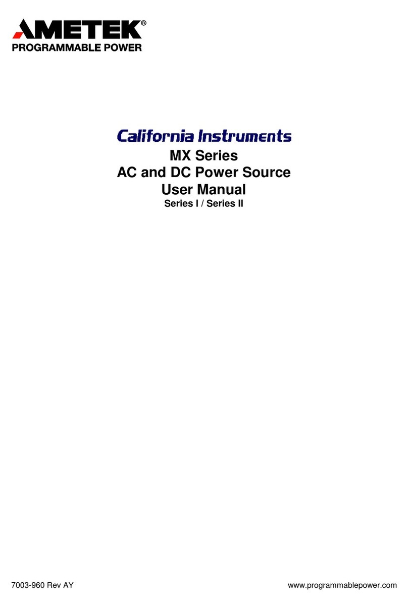 California Instruments MX Series User manual