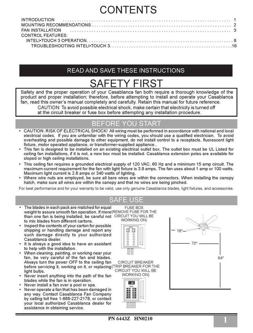 Casablanca Metropolitan User manual