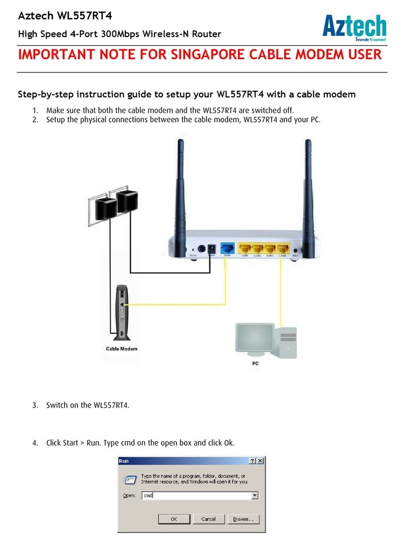 Aztech WL557RT4 Instruction guide