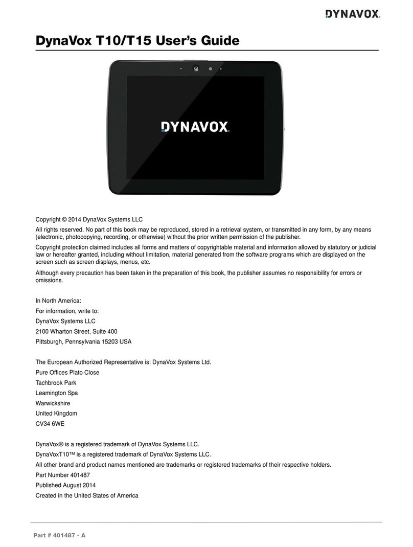 DynaVox T10 User manual