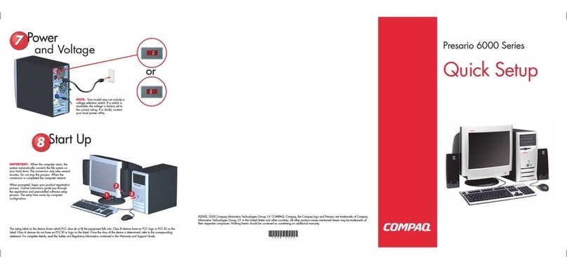 Compaq Presario 6000 Series Specification sheet Compaq Presario 6000 Series Specification sheet