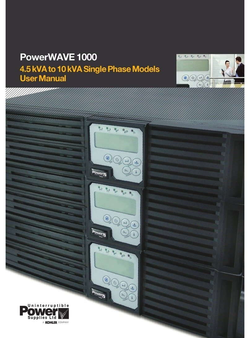 Uninterruptible Power Supplies PowerWAVE 1000 user manual