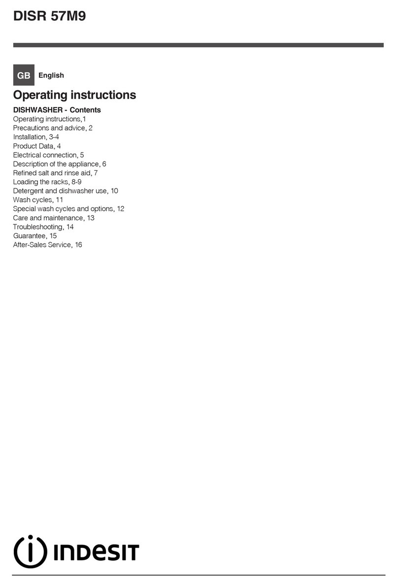 Indesit DISR 57M9 operating instructions