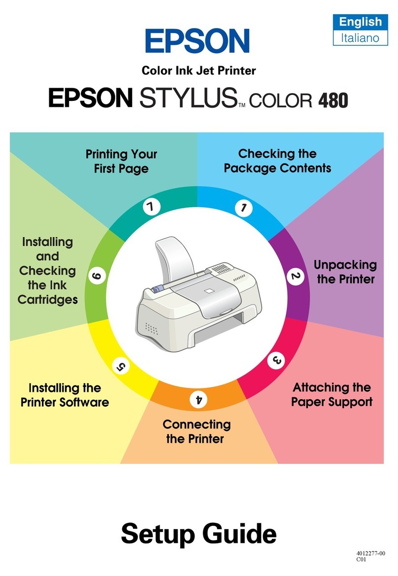 Epson STYLUS COLOR 480 User manual