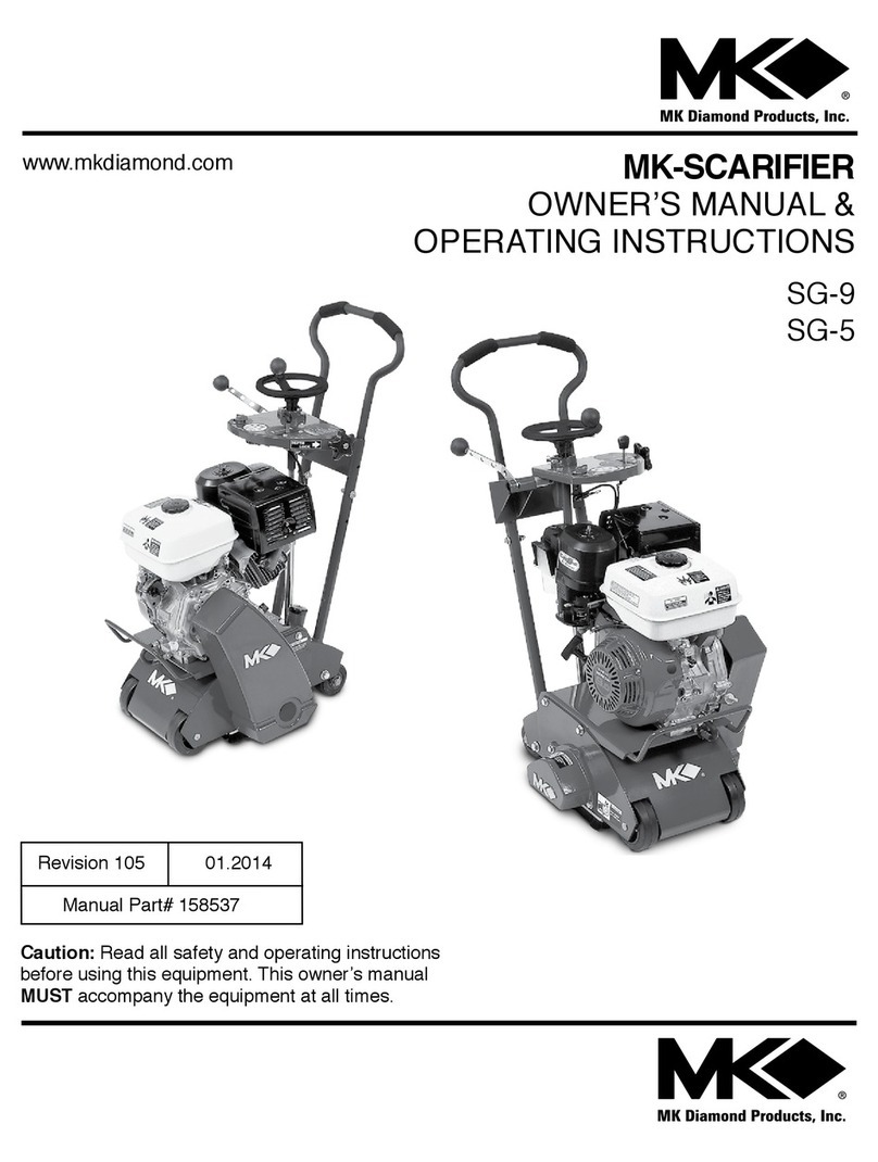 MK Diamond Products MK-Scarifier SG-9 owner's manual