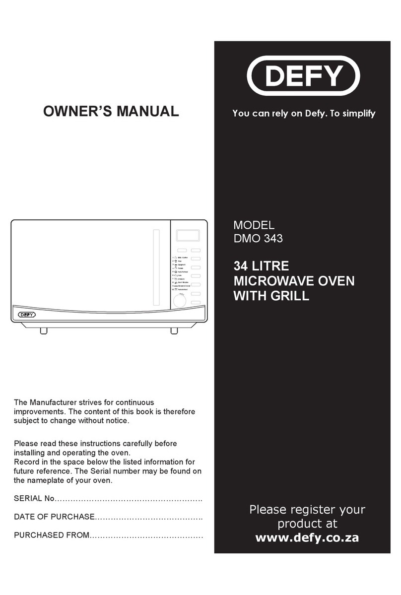 Defy DMO 343 User manual