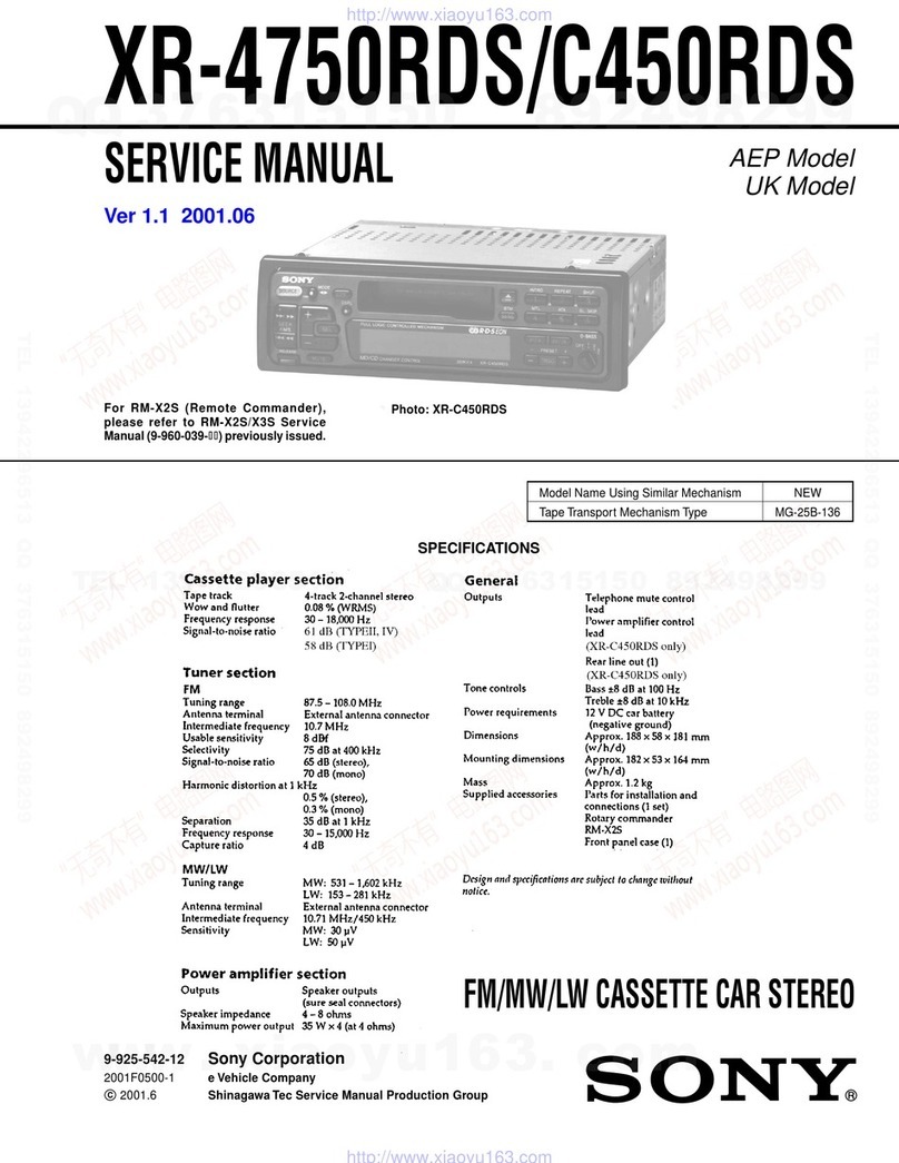 Sony XR-4750RDS User manual