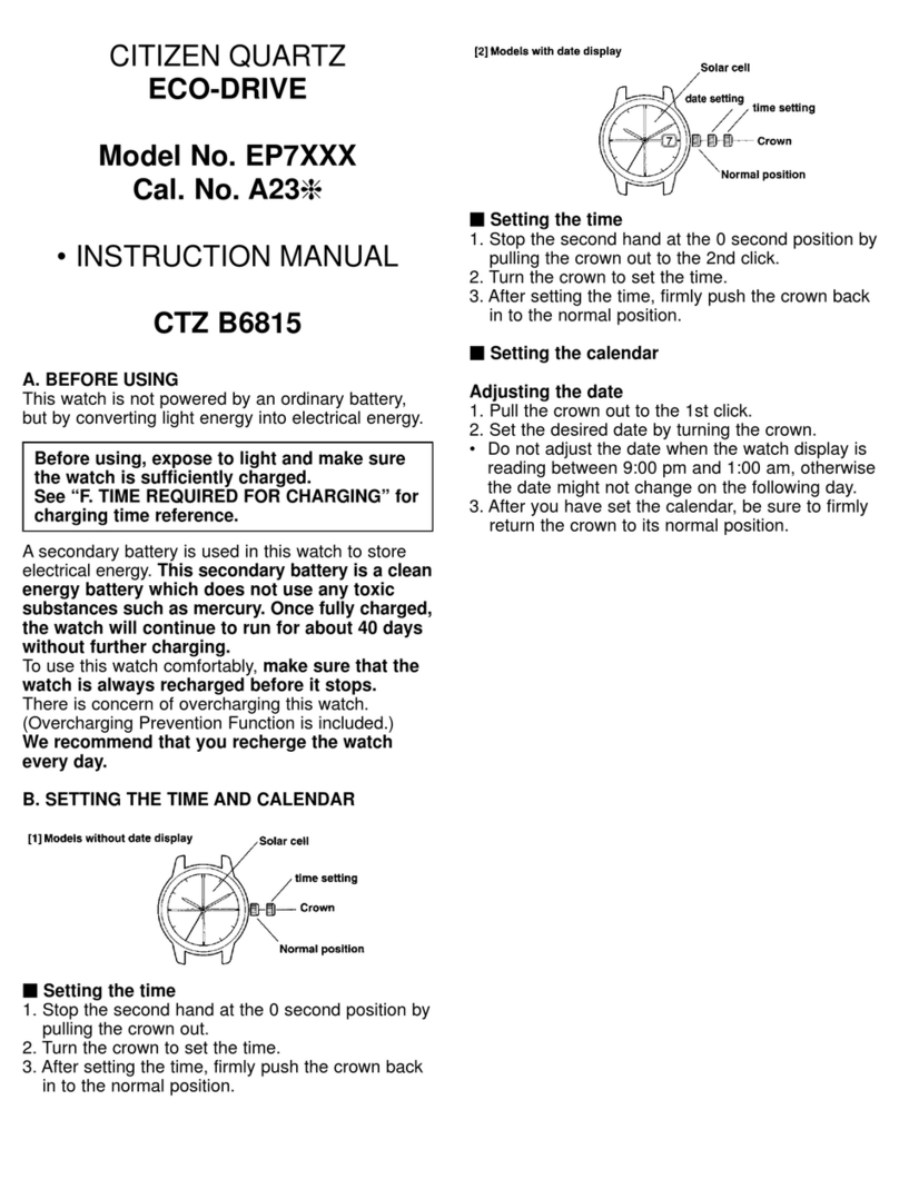 Citizen QUARTZ ECO-DRIVE EP7XXX CTZ B6815 User manual