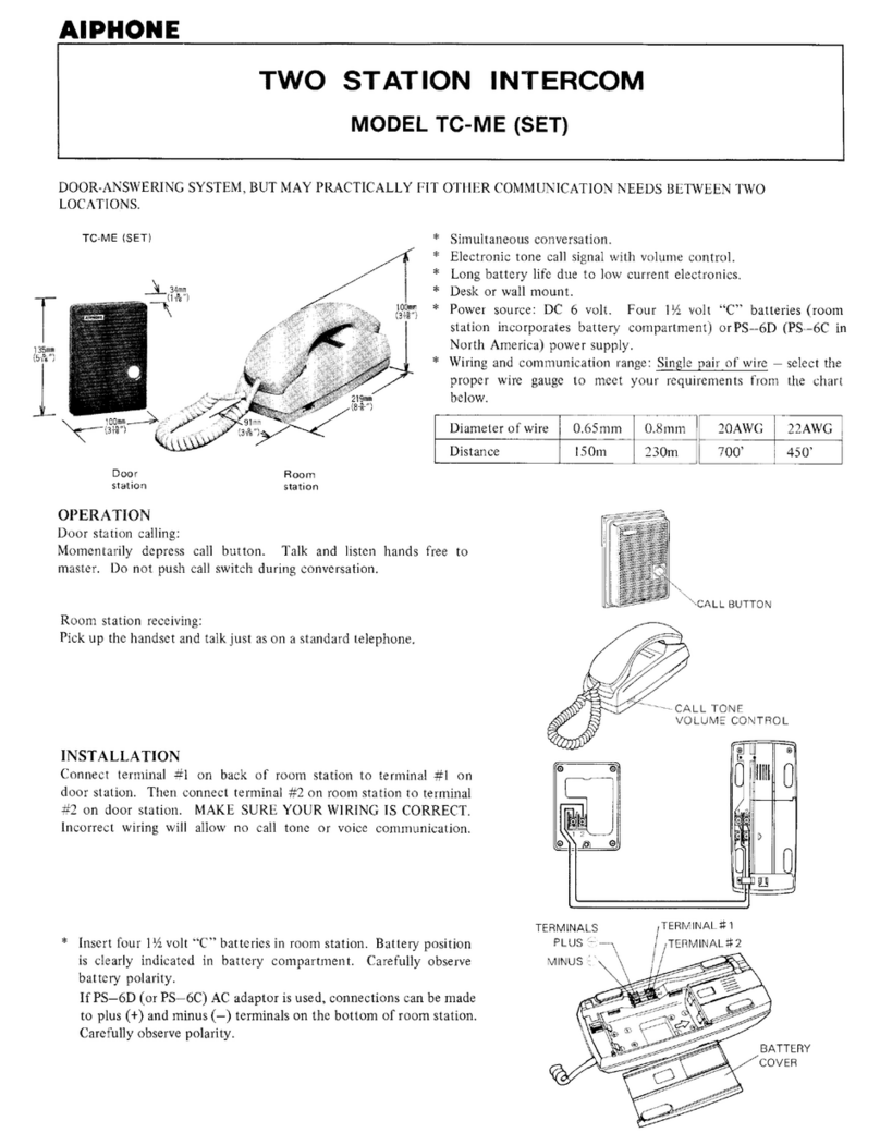 Aiphone TC-ME User manual