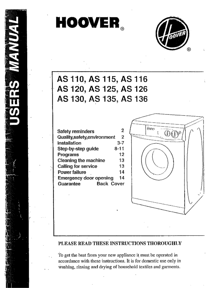 Hoover AS126 User manual Hoover AS126 User manual