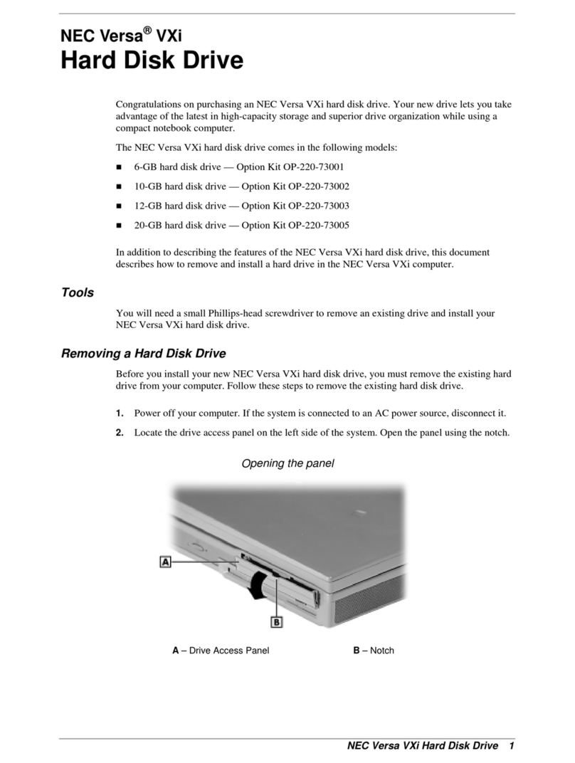 NEC Versa VXi OP-220-73005 User manual