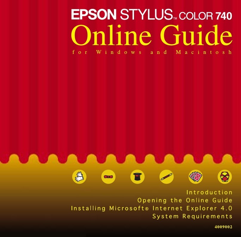 Epson Stylus Color 740 User manual