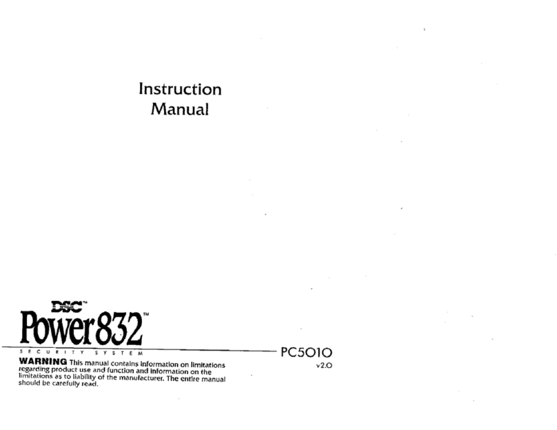 DSC Power832 P5010 User manual