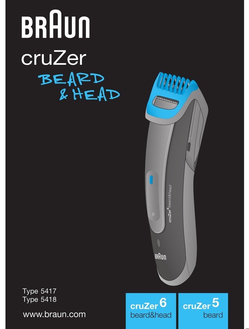 Braun cruZer6 beard&head user guide
