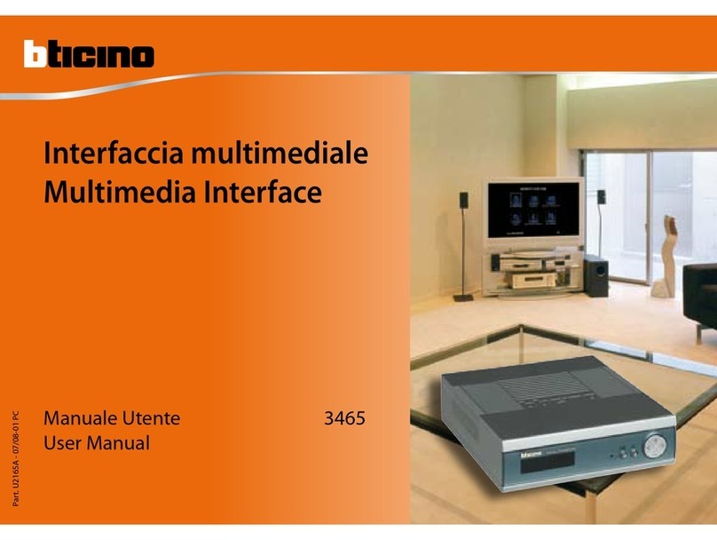 Bticino 3465 User manual