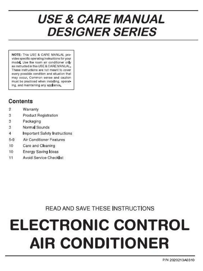 Frigidaire Designer Series User manual Frigidaire Designer Series User manual