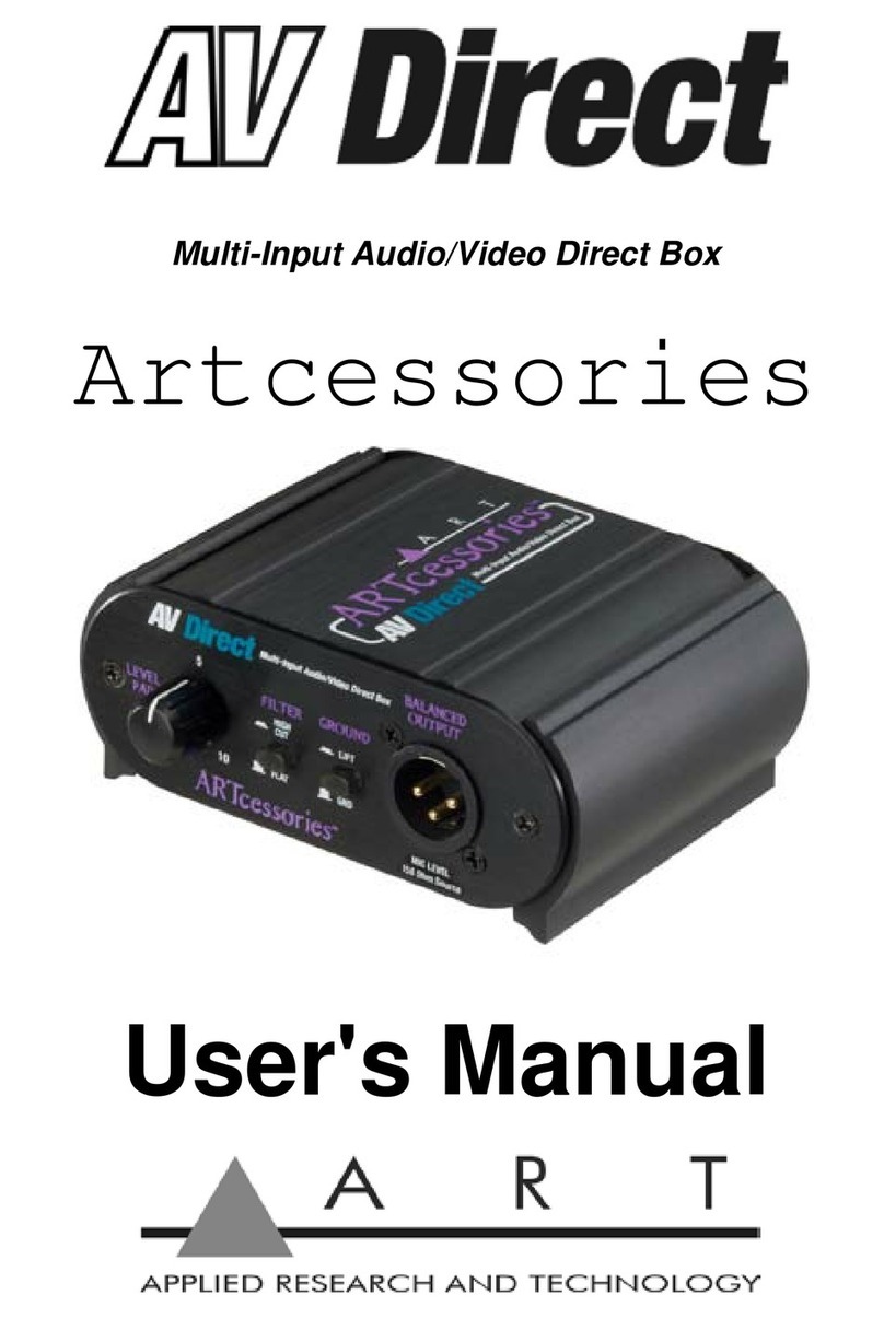Applied Research and Technology’s AV Direct Artcessories user manual