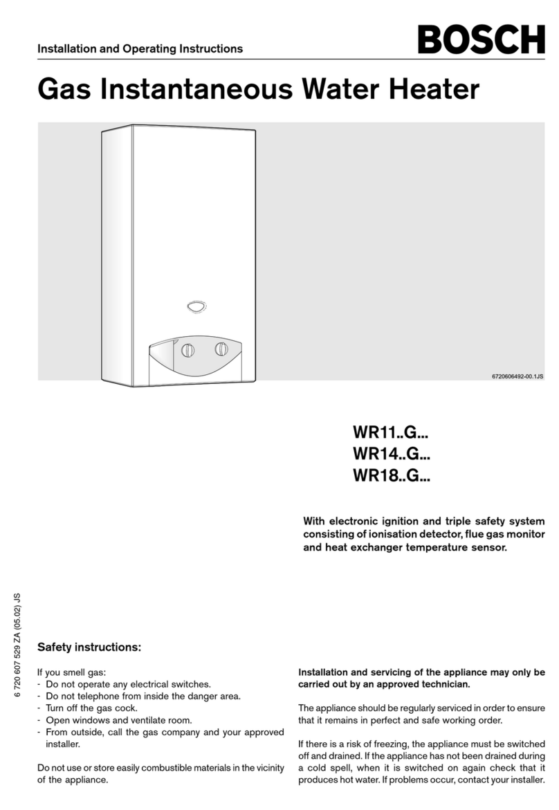 Bosch WR11 series Installation and operating instructions