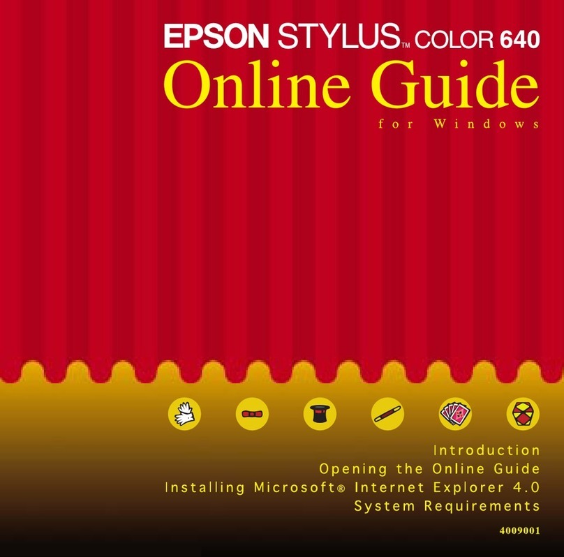 Epson Stylus Color 640 User manual