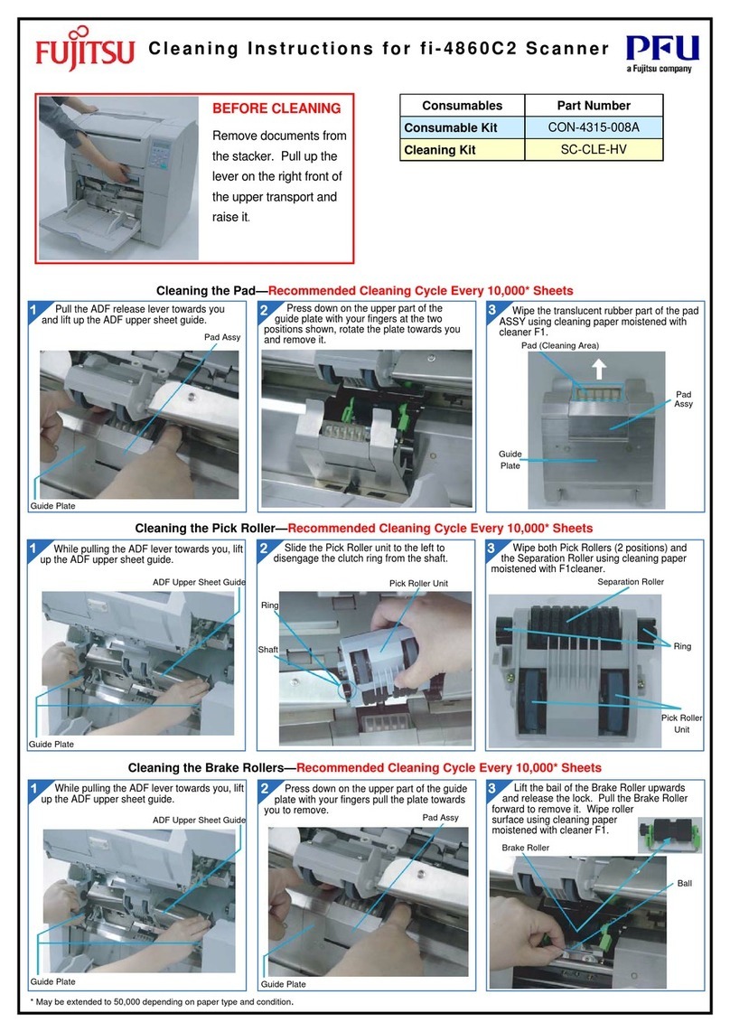 Fujitsu FI-4860C2 Cleaning instructions