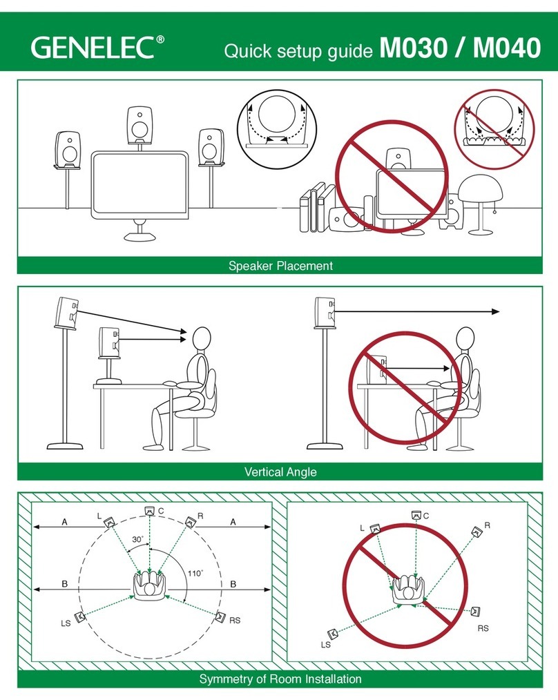 Genelec M030 User manual