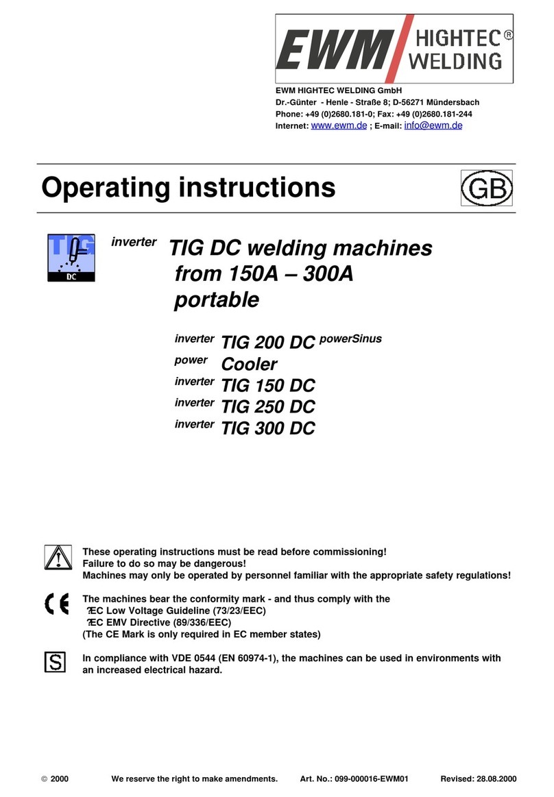 EWM inverter TIG 150 DC User manual EWM inverter TIG 150 DC User manual