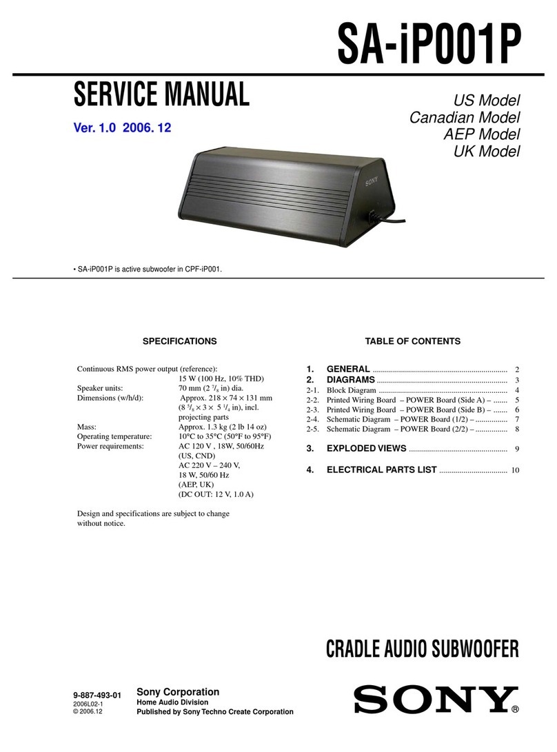 Sony SA-iP001P User manual