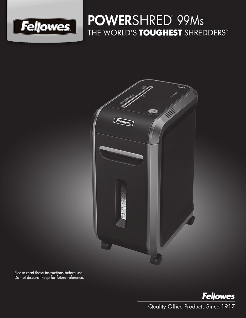 Fellowes POWERSHRED 99Ms instructions
