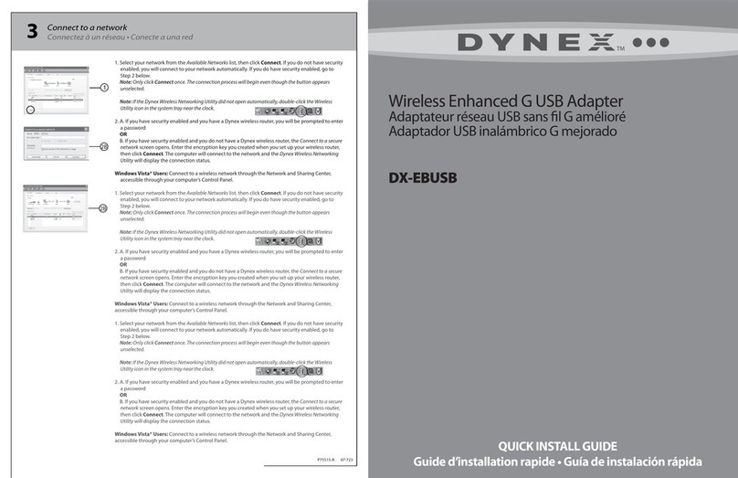Dynex DX-EBUSB Quick installation guide