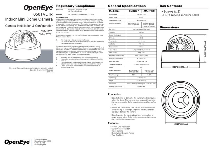 OpenEye CM-N207 Installation/configuration