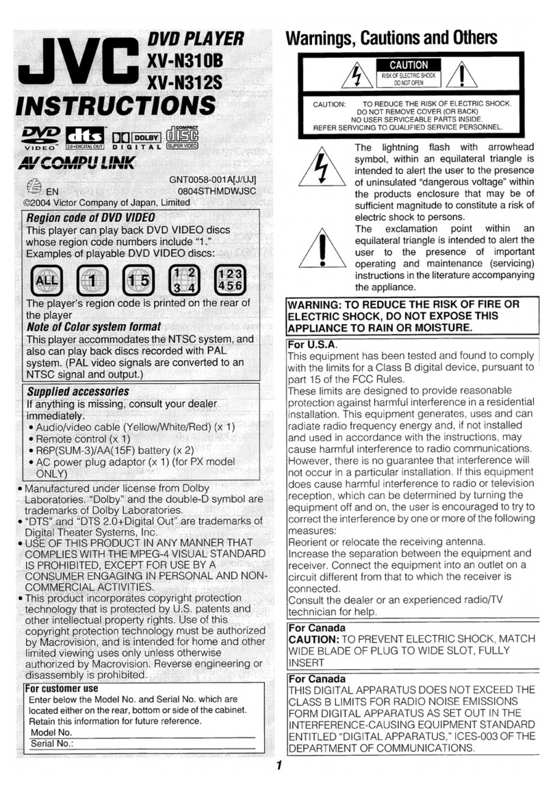 JVC XV-N310B User manual