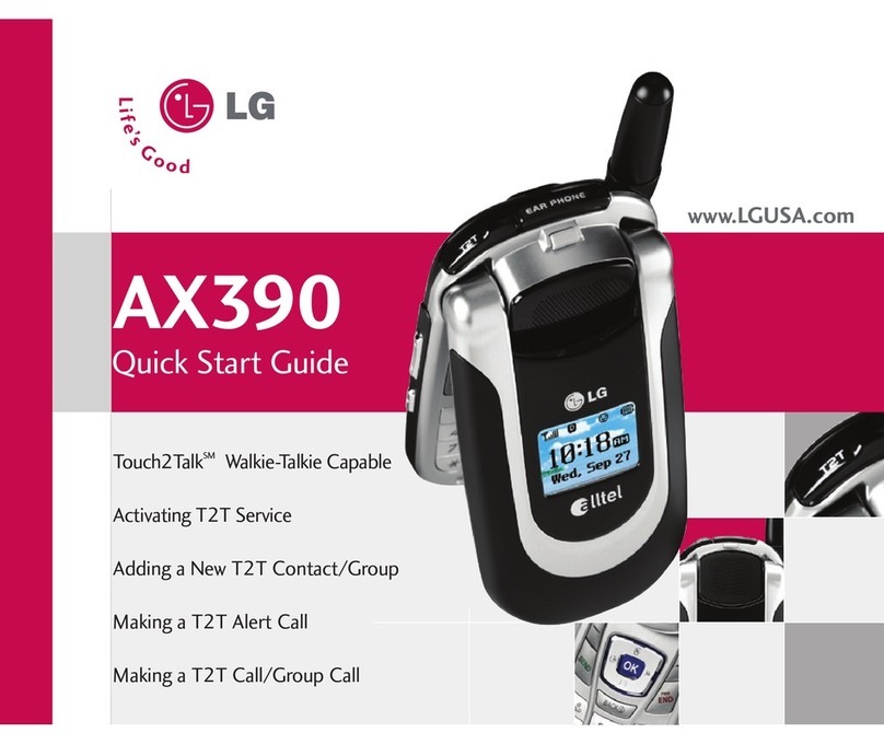 LG AX390 -  Cell Phone User manual