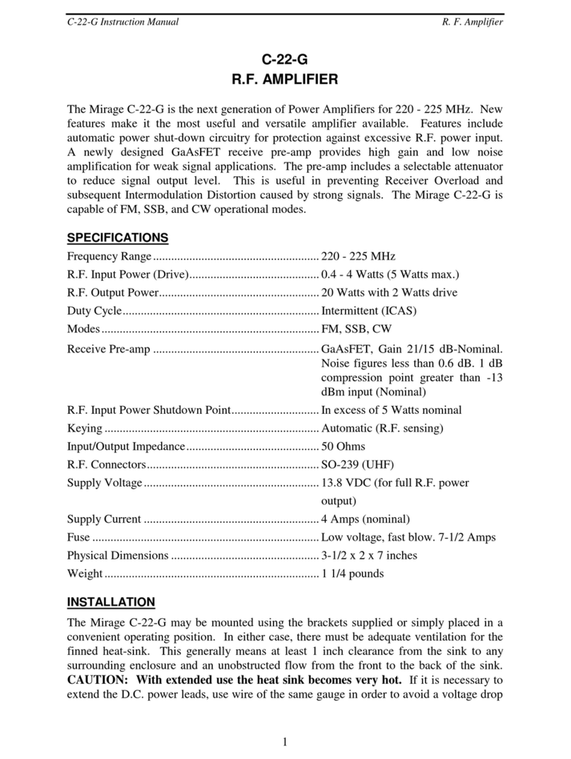 Mirage C-22-G instruction manual