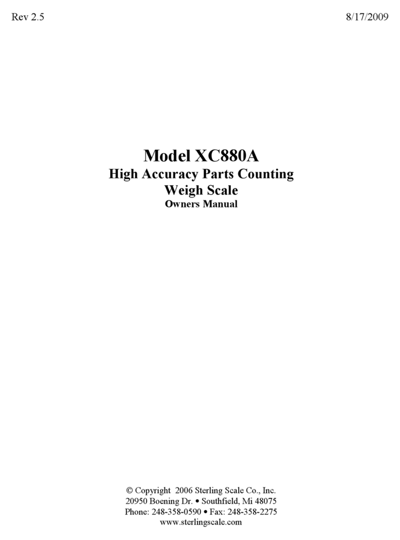 Sterling Scale XC880A owner's manual