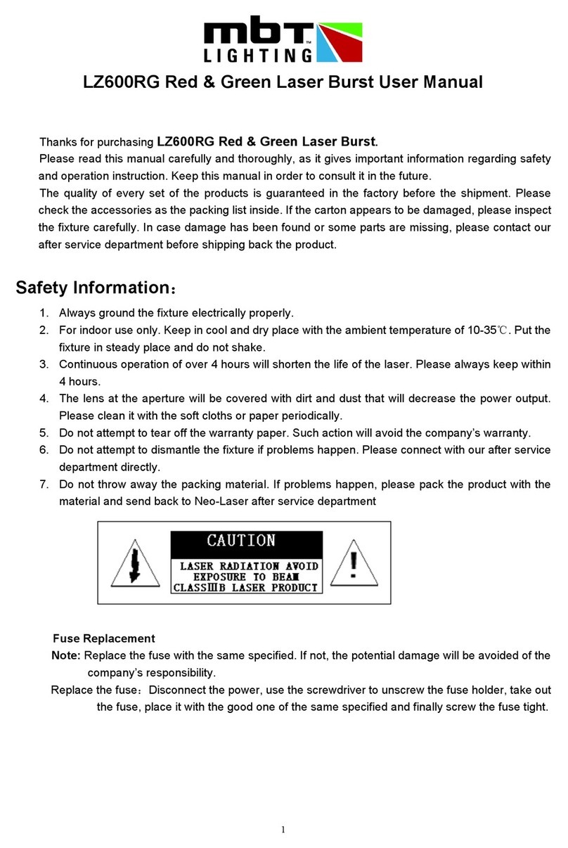 mbt Lighting LZ600RG user manual