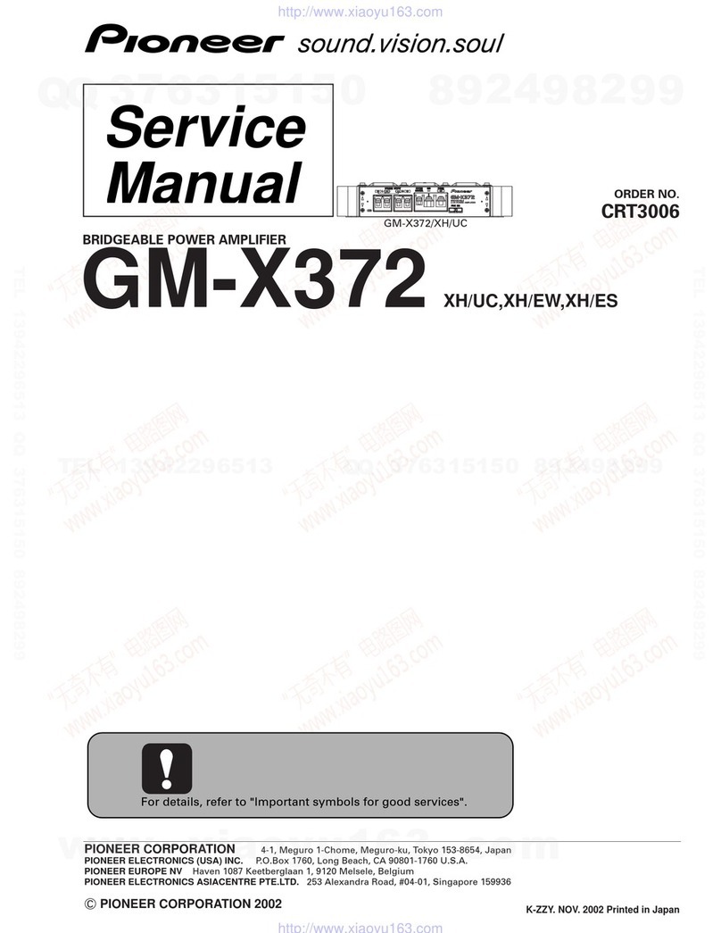 Pioneer GM-X372 User manual