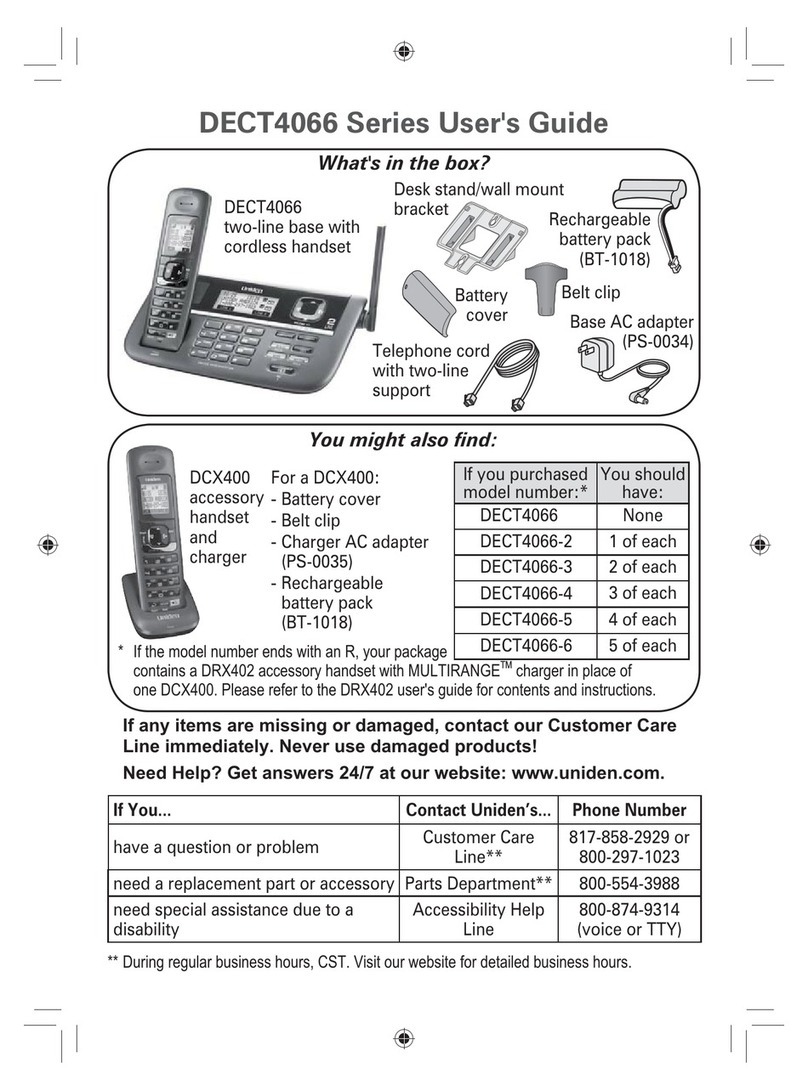 Uniden DECT4066 user guide