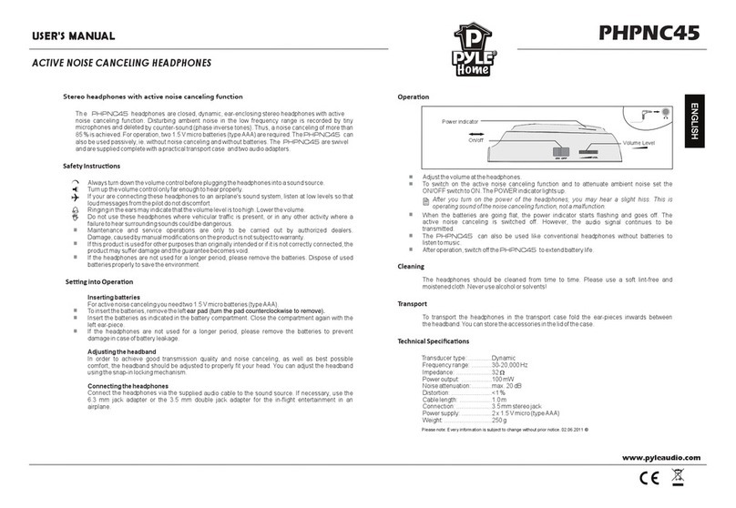 PYLE Audio PHPNC45 user manual