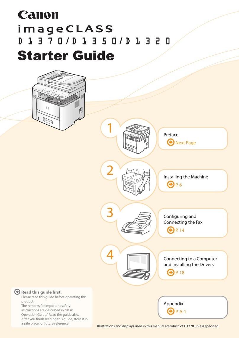 Canon imageClass DL370 Starter Guide
