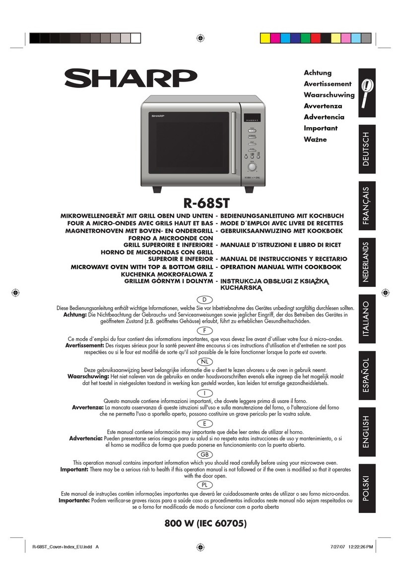 Sharp R-68ST User manual